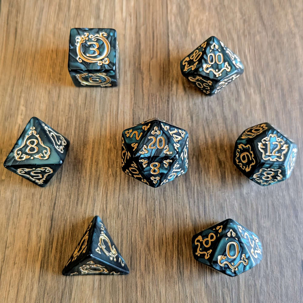 Green Ascendant Dragon Dice Set