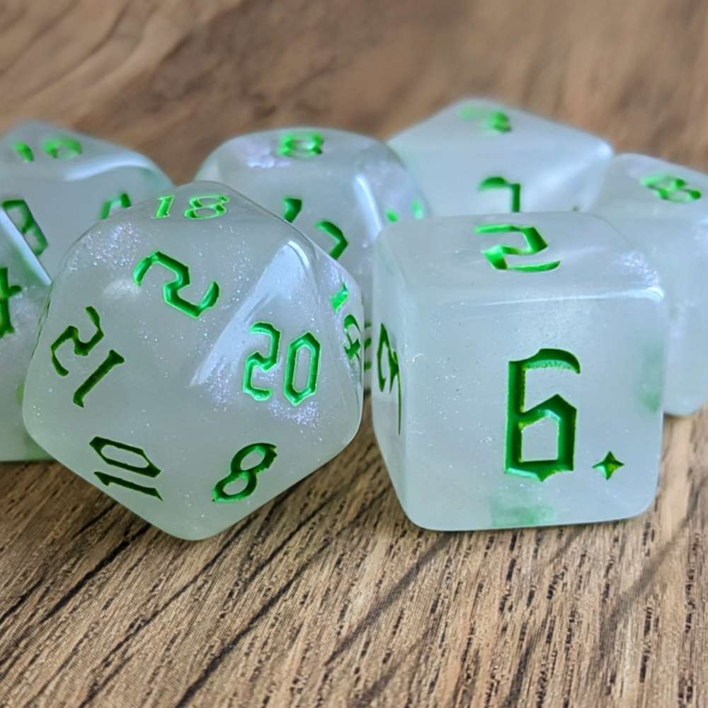 Green Magic Mist Dice Set