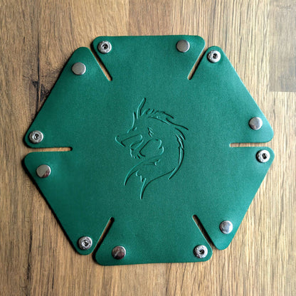 Green Mini Hexagon Dice Tray
