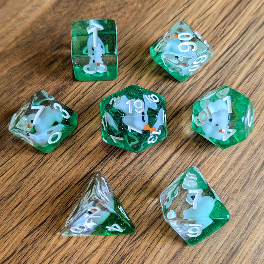 Green Rubber Duck Dice