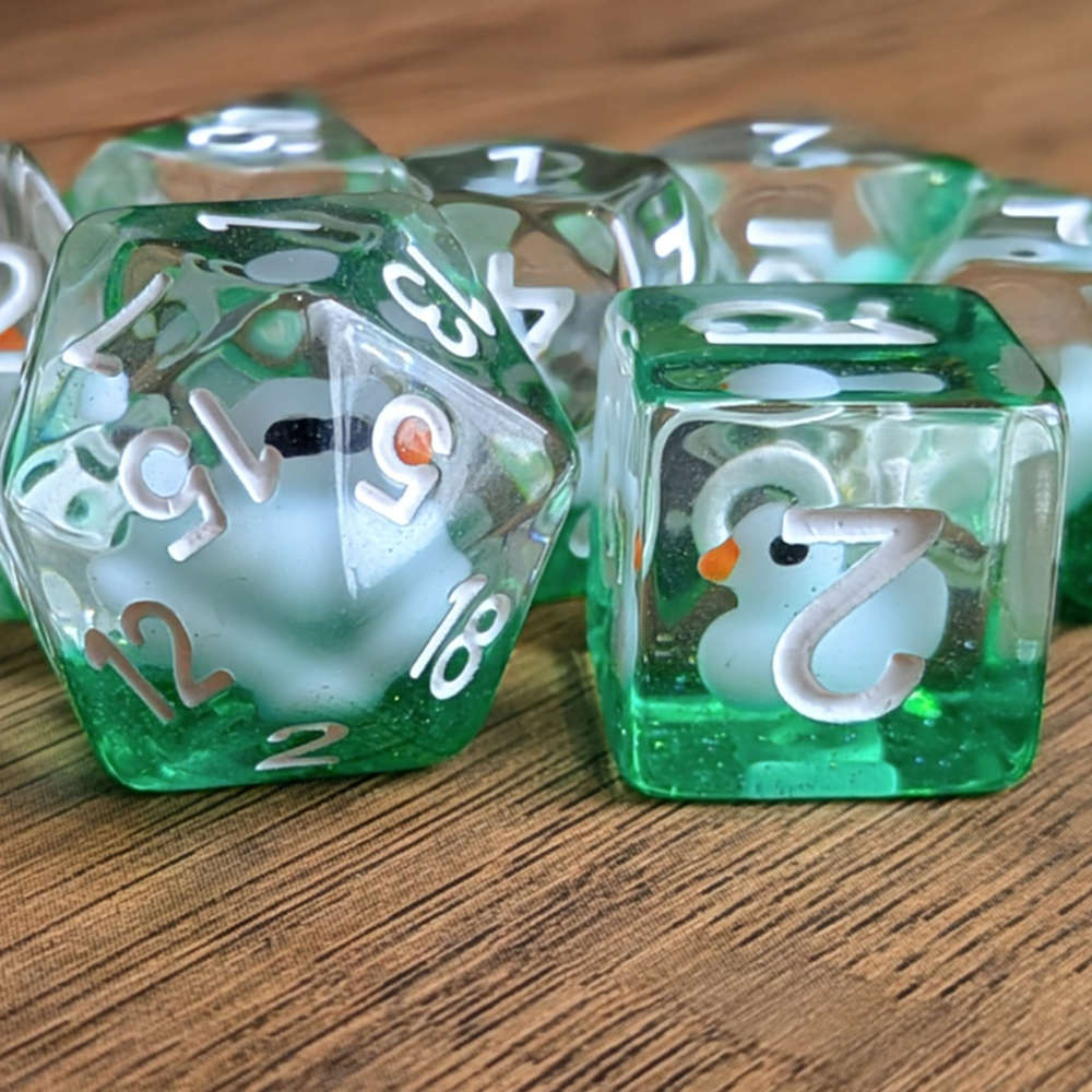 Green Rubber Duck Dice