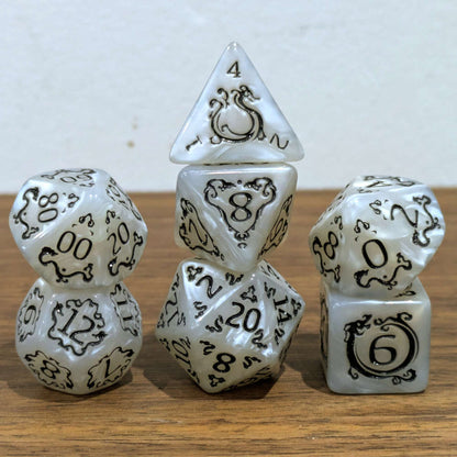 Grey Ascendant Dragon Dice Set