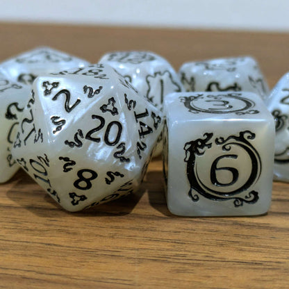 Grey Ascendant Dragon Dice Set