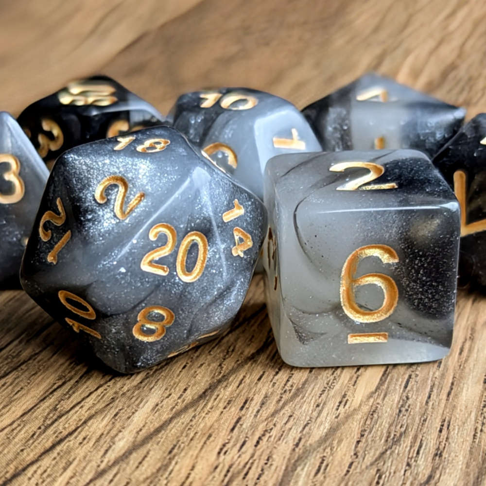 Grey Galaxy Dice Set