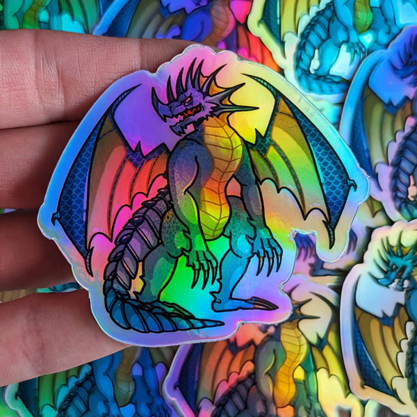 Holographic Dragon Stickers - Dice Dragons