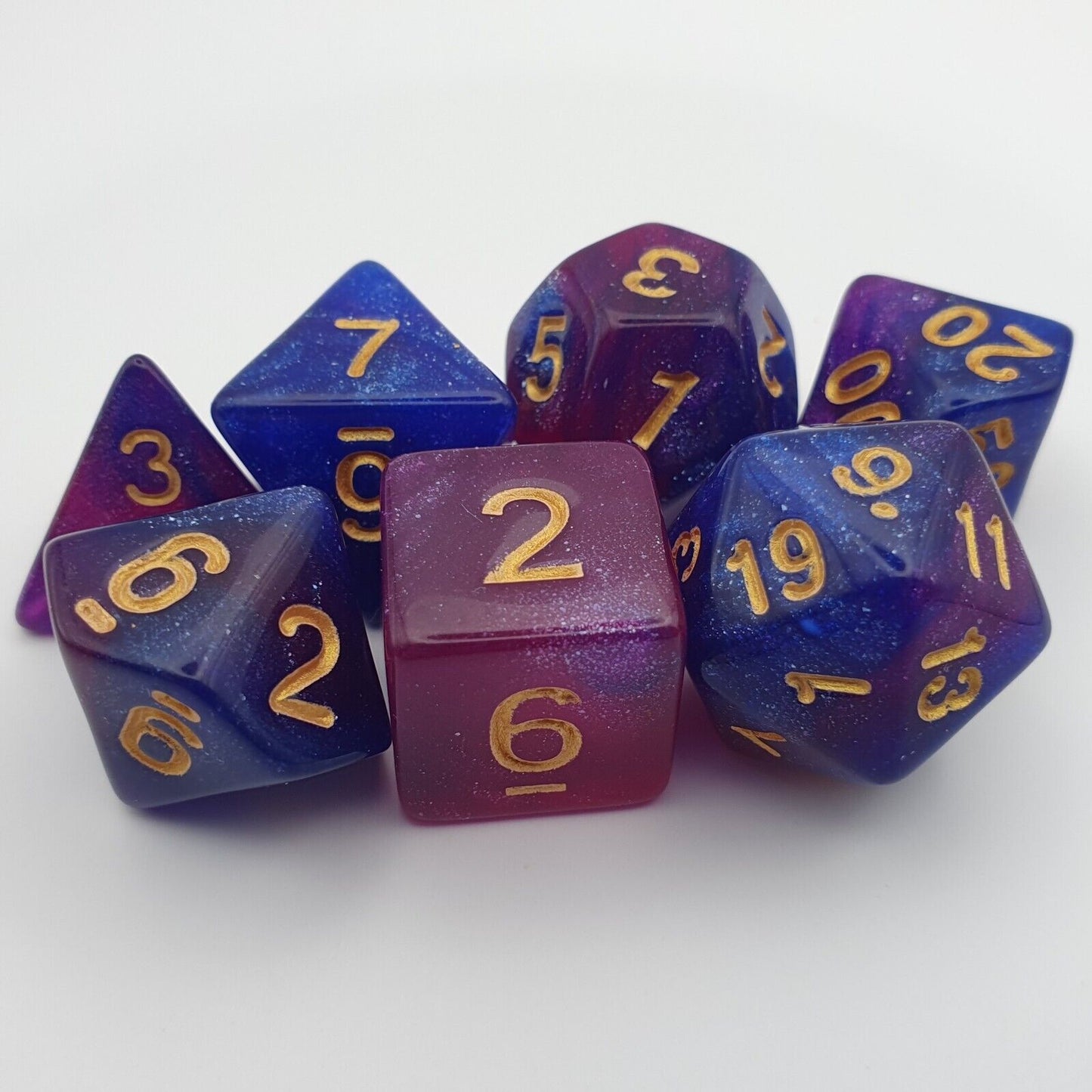 Light purple galaxy dice