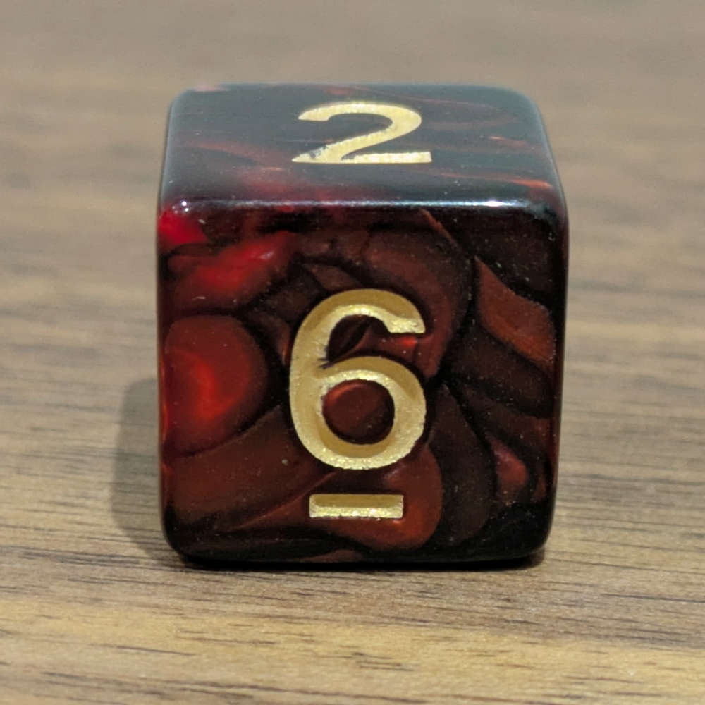 Magma Red D6 Dice Set