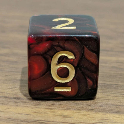 Magma Red D6 Dice Set