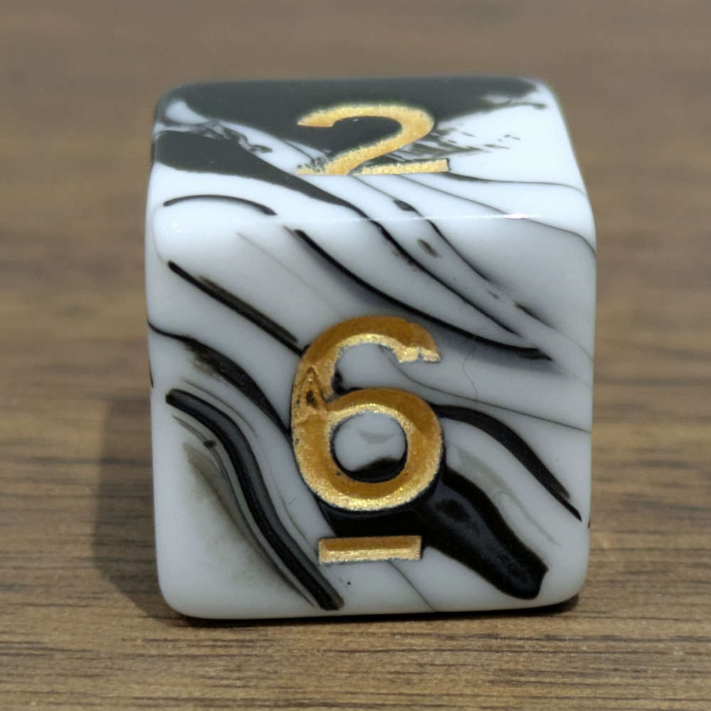 Marble Grey D6 Dice Set