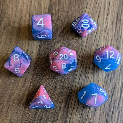 Mauve Waters Dice Set