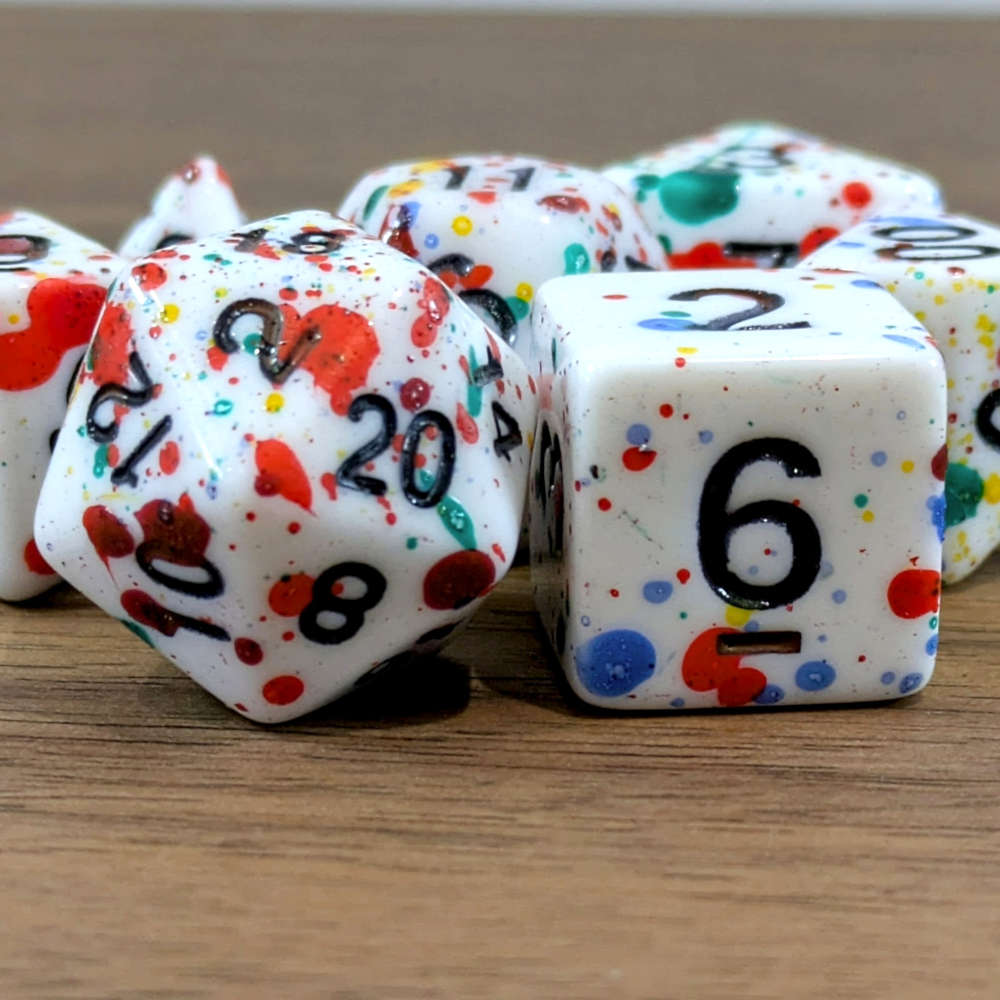 Paint Splatter Dice Set
