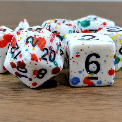 Paint Splatter Dice Set