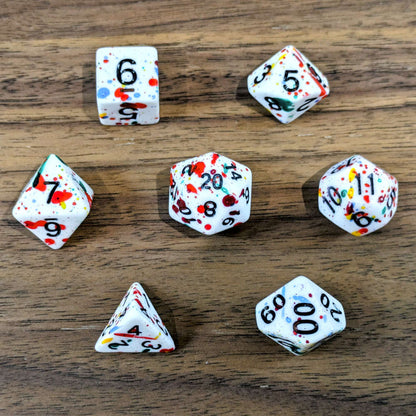 Paint Splatter Dice Set