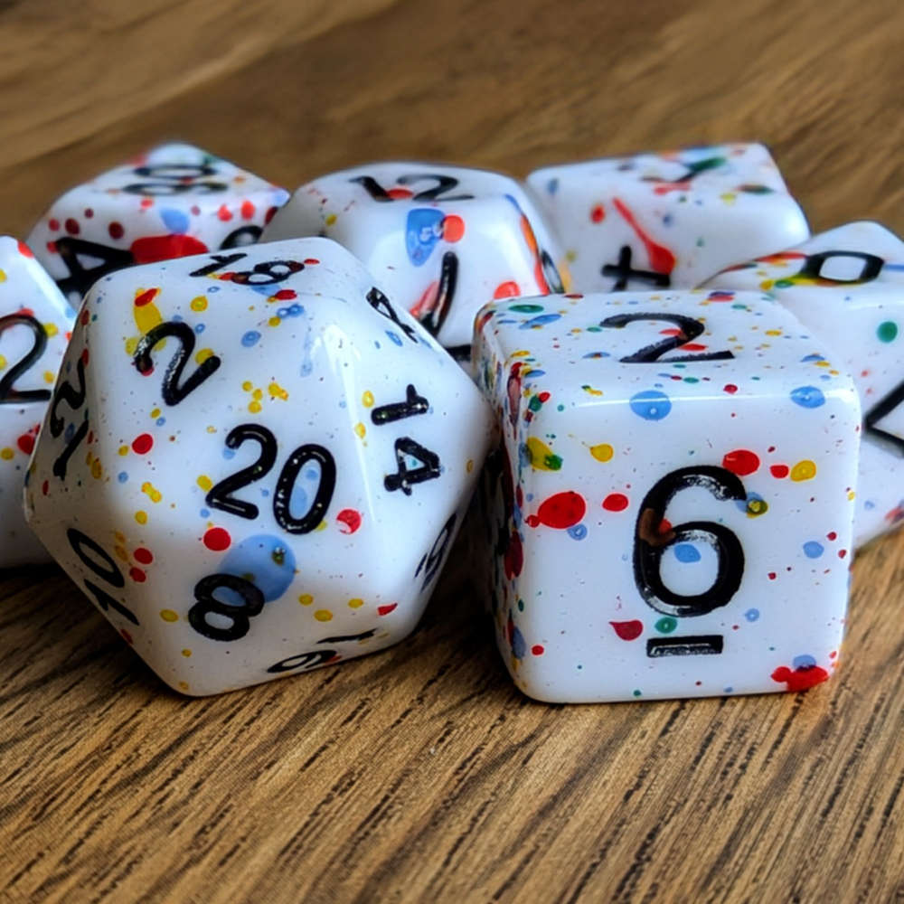 Paint Splatter Dice Set