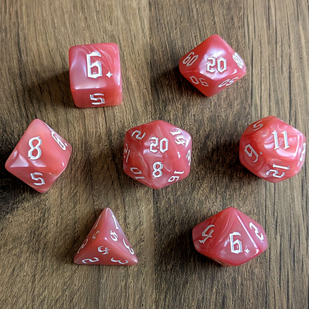 Pearl Pink Dice Set