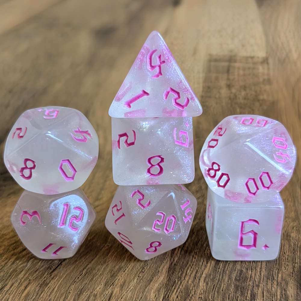 Pink Magic Mist Dice Set