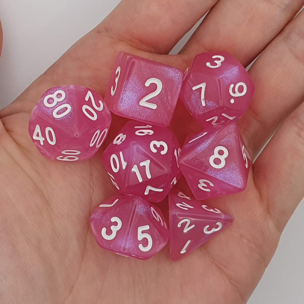 Pink Die Set Pink Stardust Dice Set - Dice Dragons