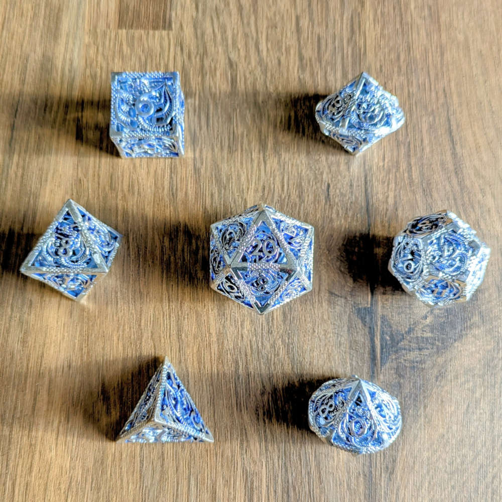 Platinum Hollow Dragon Dice