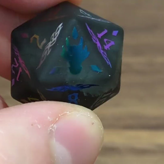Black Glass Dragon Dice