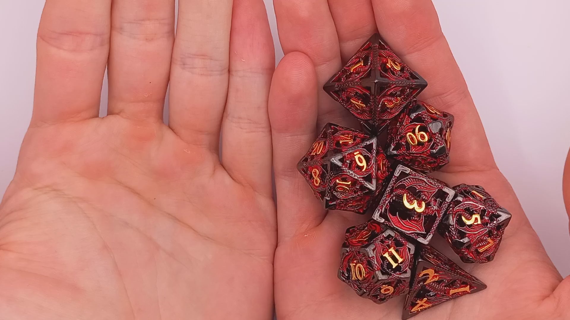 Tiamat Red Hollow Dragon Dice