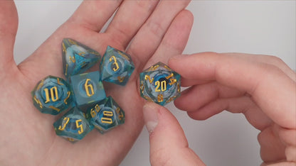 Eyeball Rolling Blue Dice Set