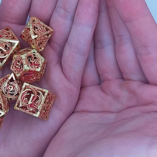 Regal Gold Hollow Dragon Dice