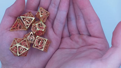 Regal Gold Hollow Dragon Dice