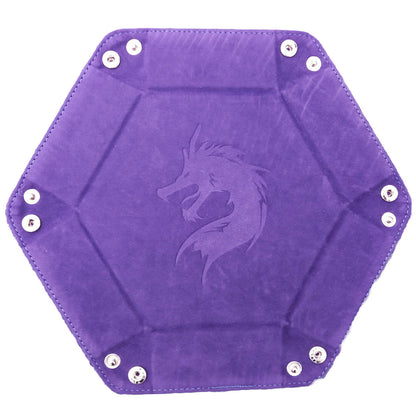 Dragon Dice Tray Folding Hexagon purple
