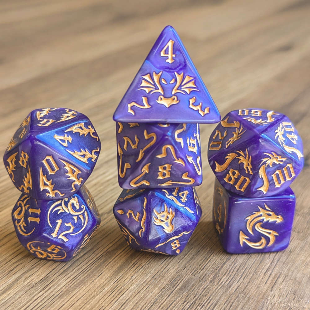 Purple Dragonmark Dice Set