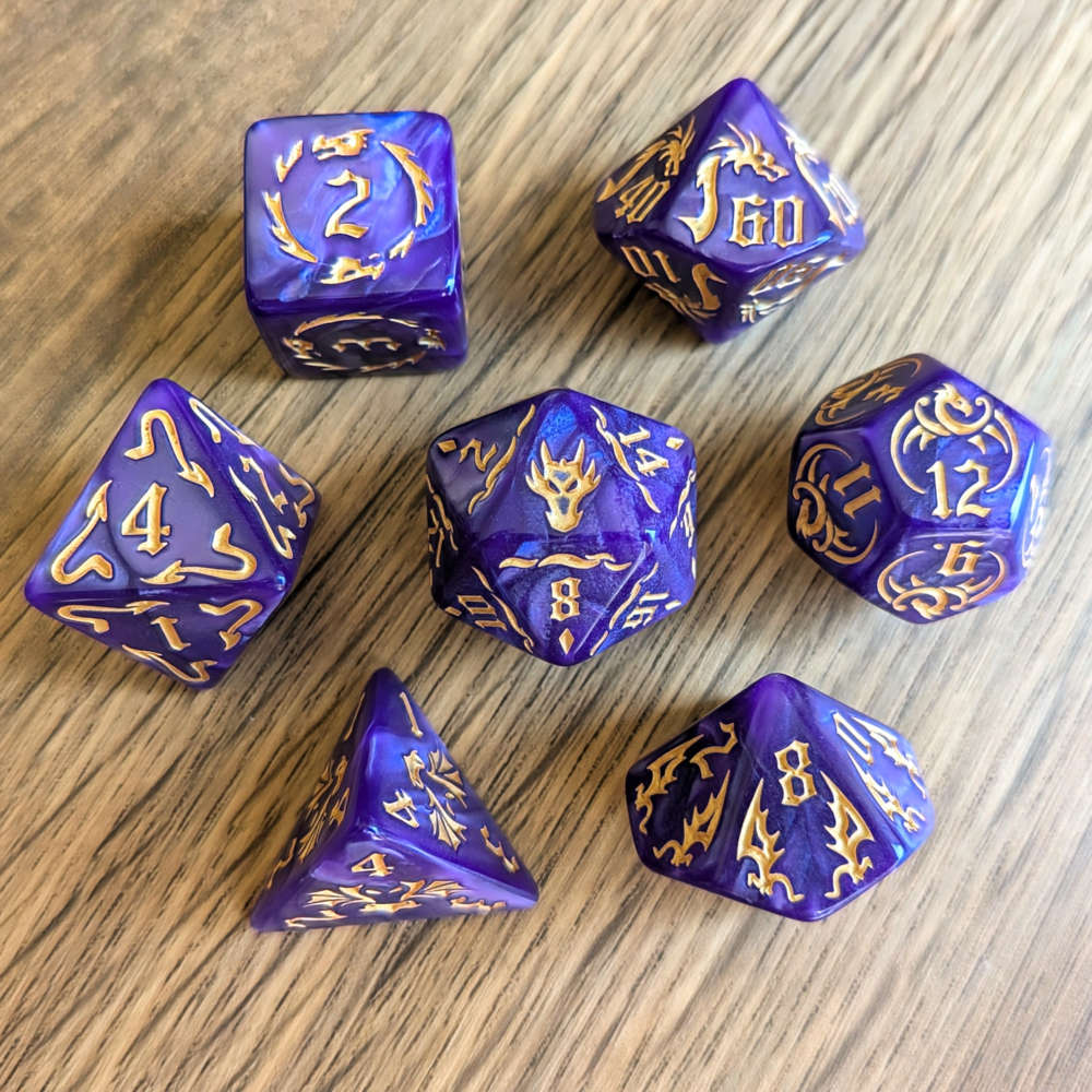 Purple Dragonmark Dice Set