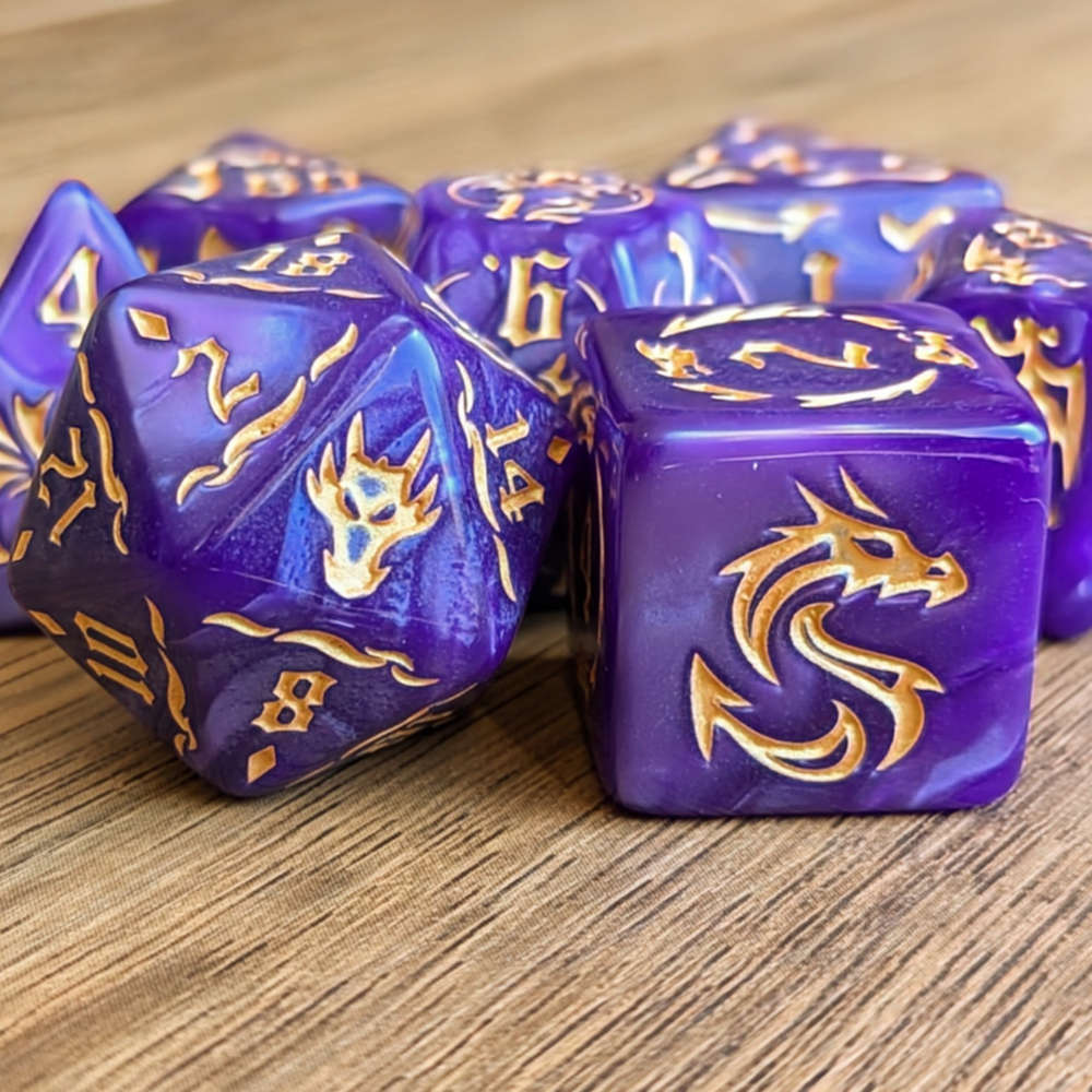 Purple Dragonmark Dice Set
