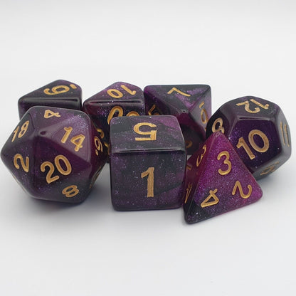 Purple galaxy dice