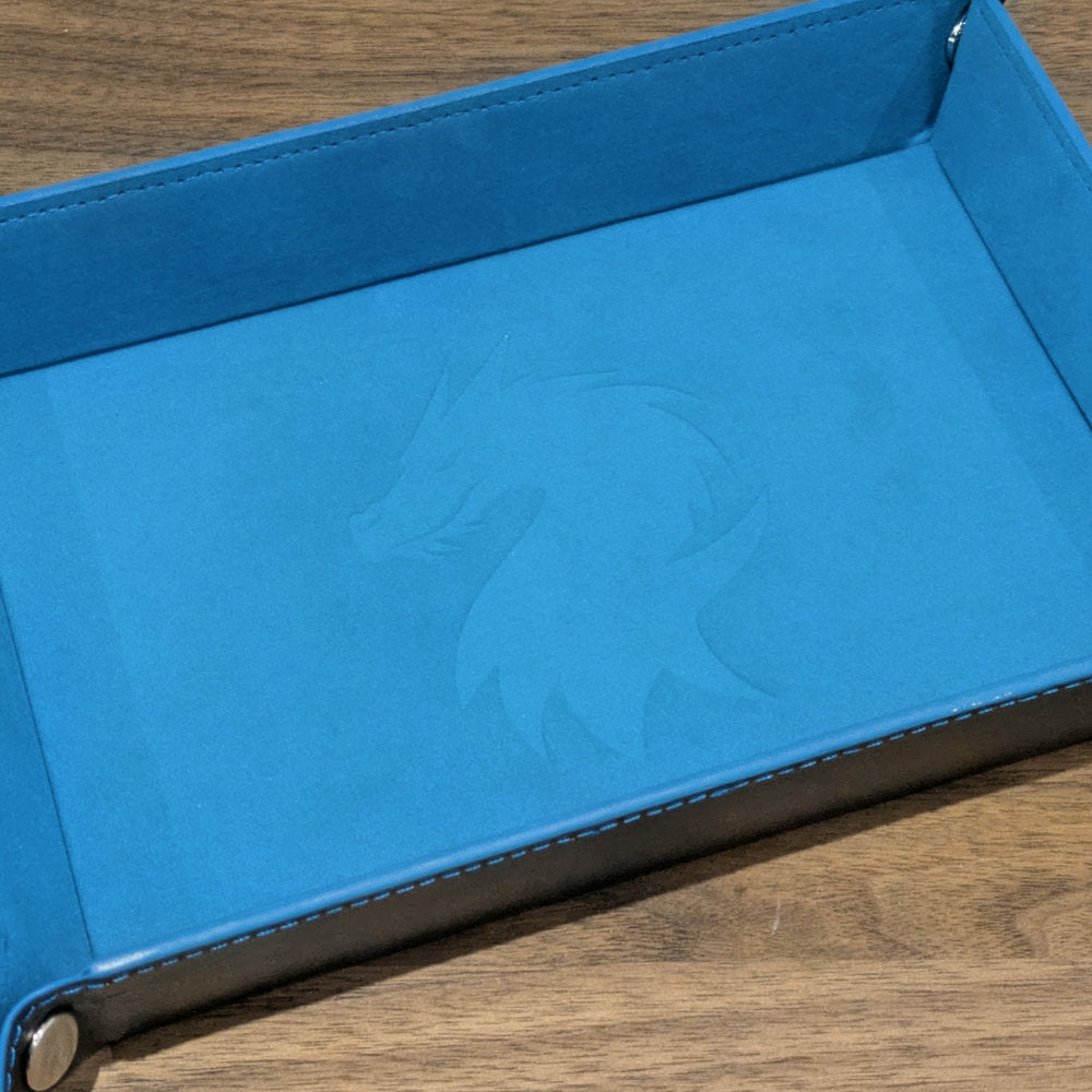 Blue Rectangle Dice Tray