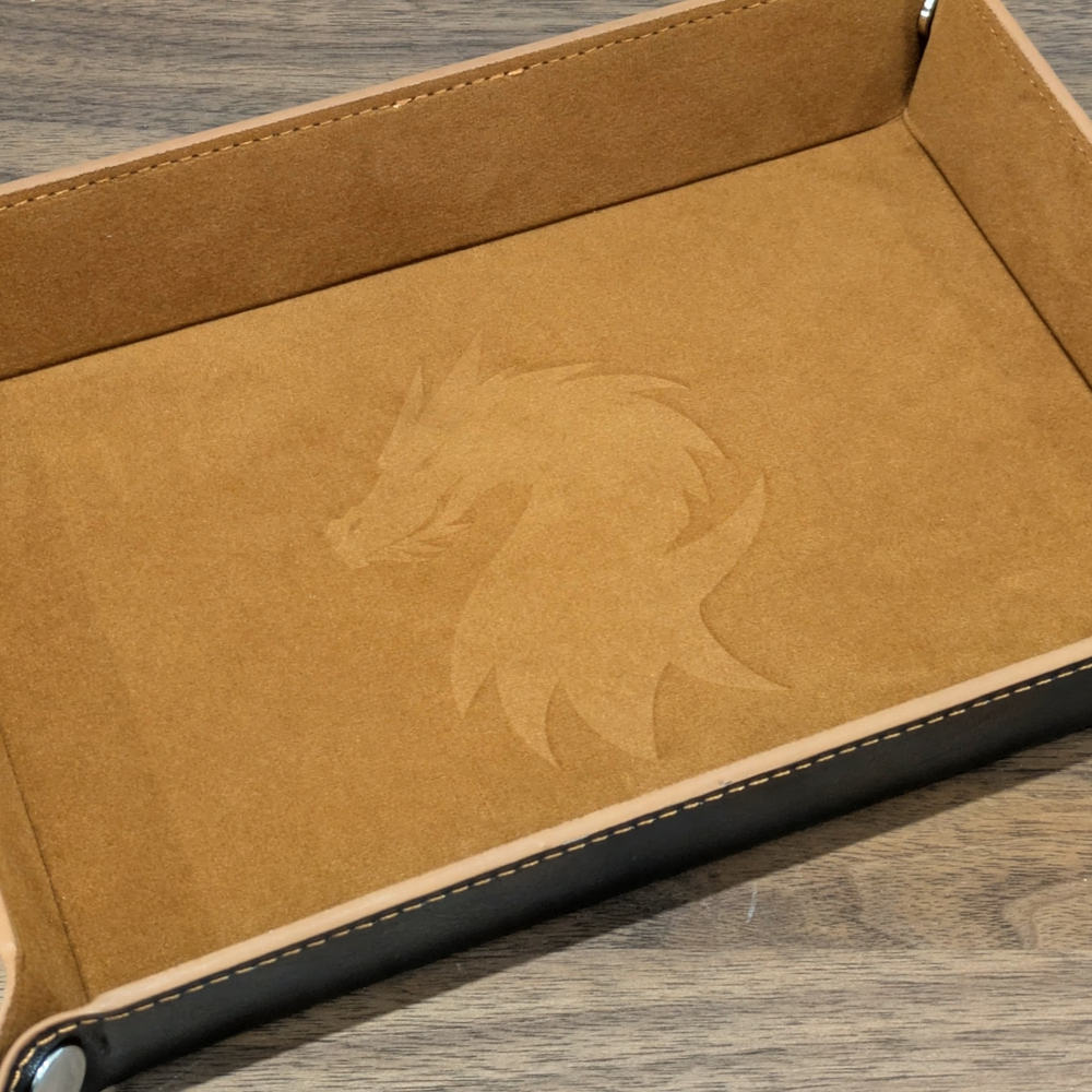 Brown Rectangle Dice Tray