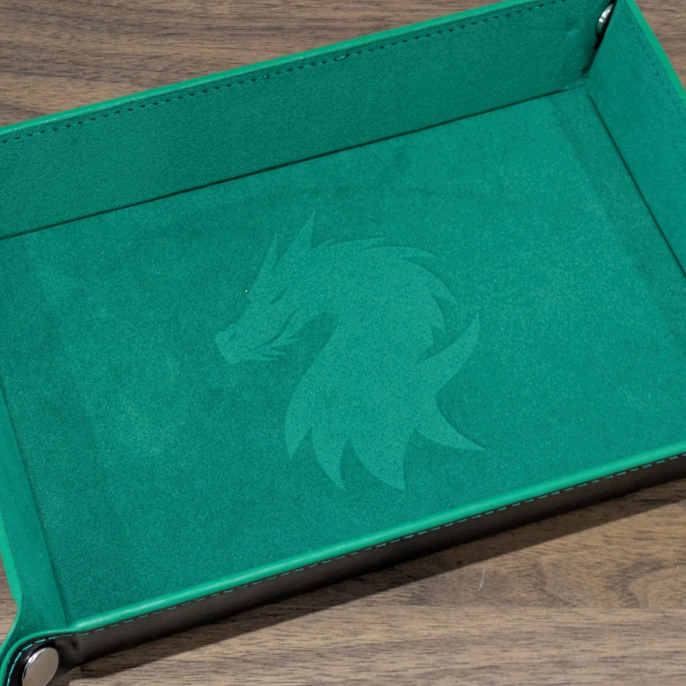 Green Rectangle Dice Tray