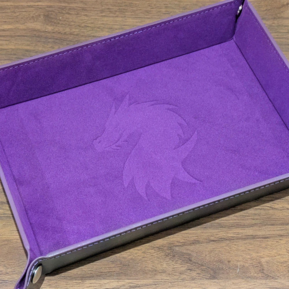 Purple Rectangle Dice Tray