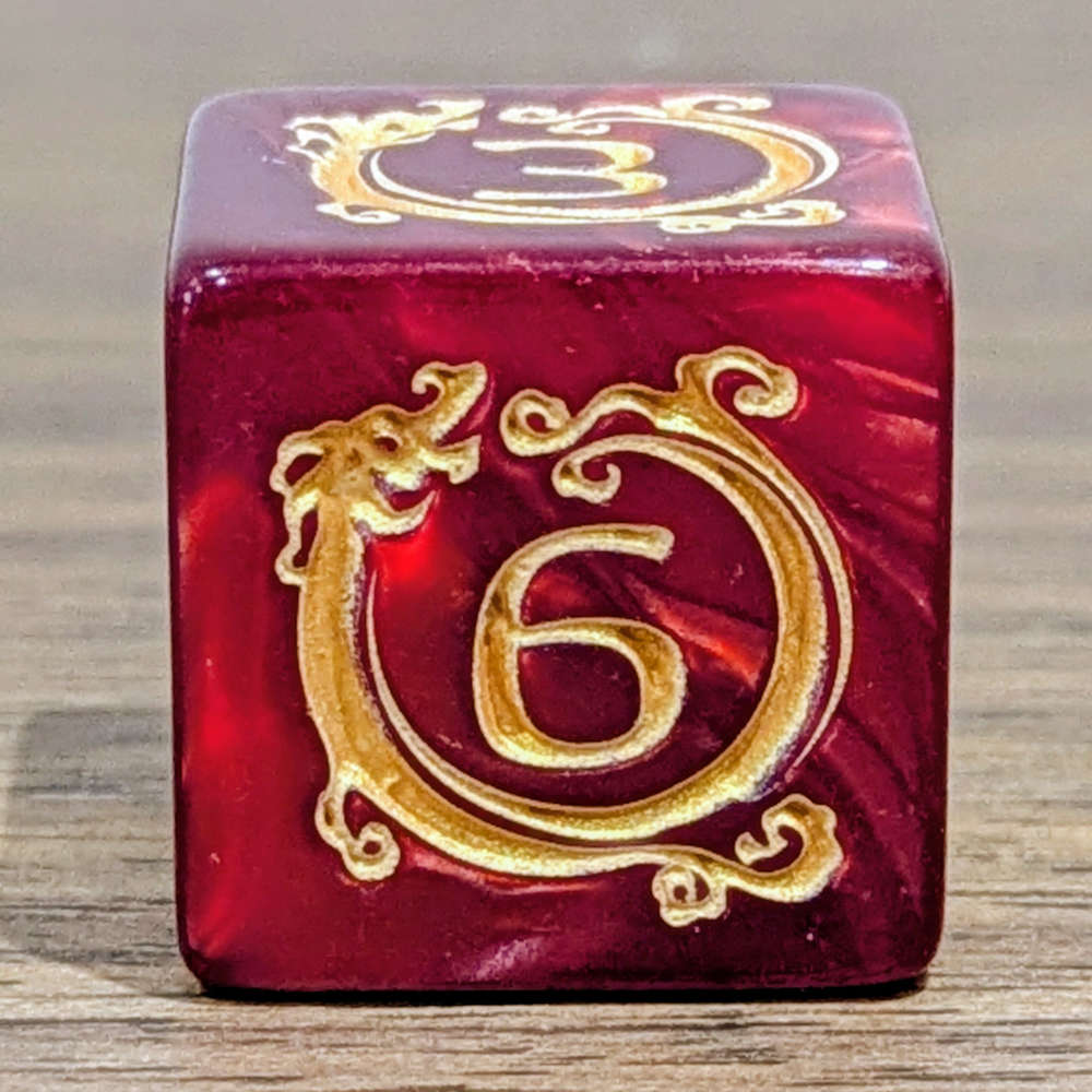 Red Ascendant Dragon D6 Dice