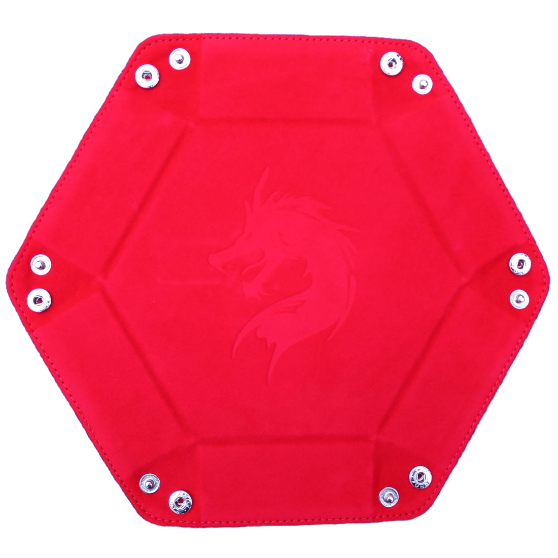 Dragon Dice Tray Folding Hexagon red