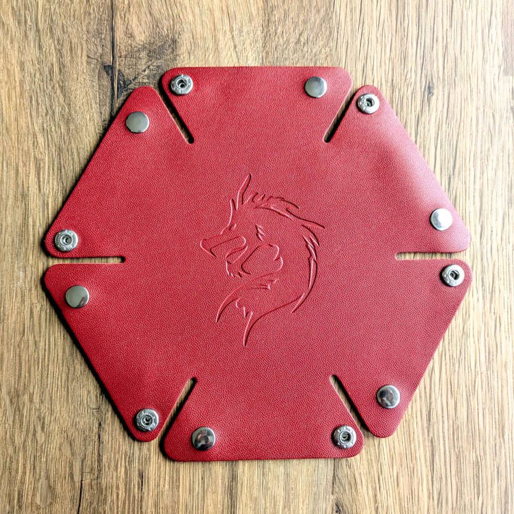 Red Mini Hexagon Dice Tray