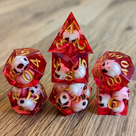 Red Skull Horror Sharp Edge Dice