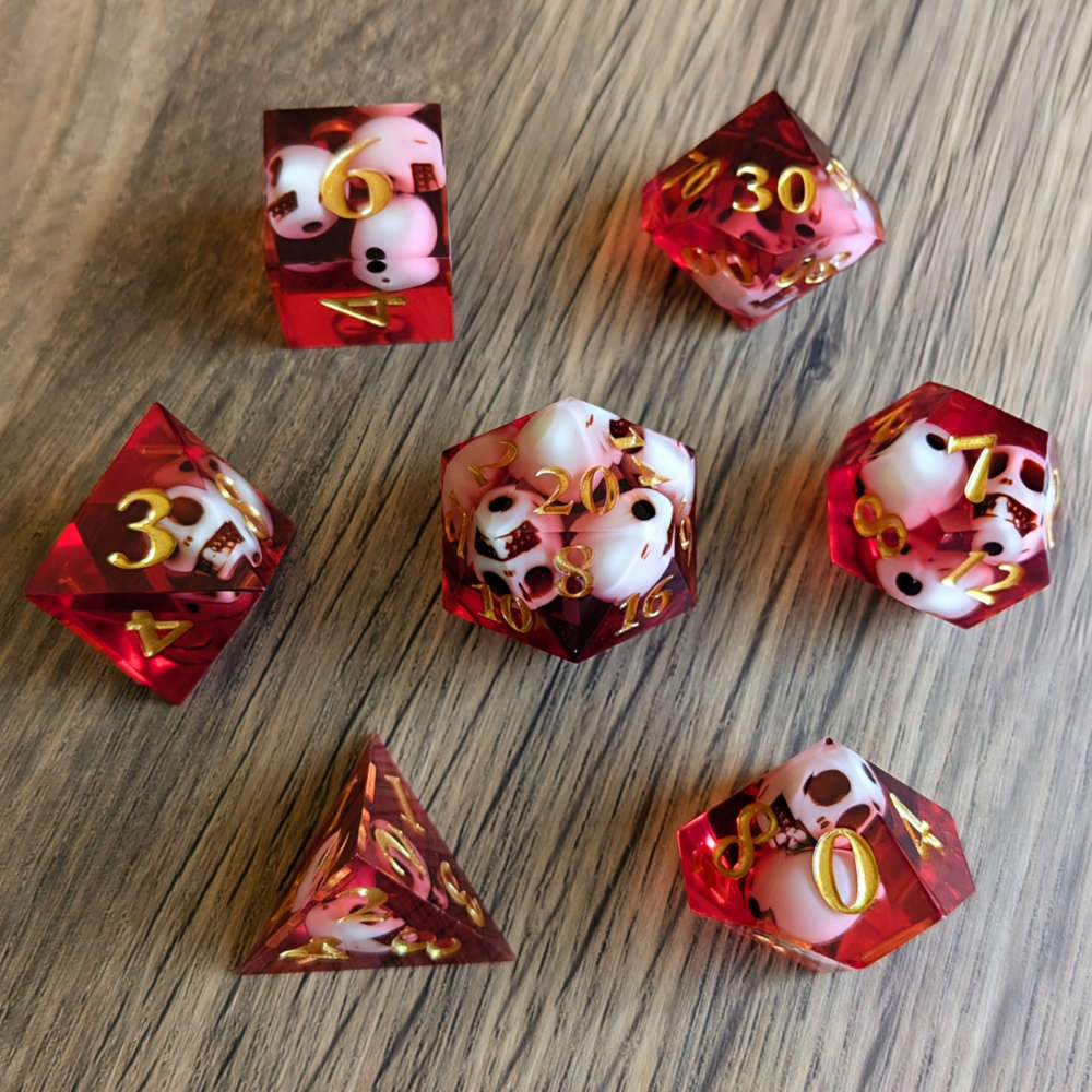 Red Skull Horror Sharp Edge Dice