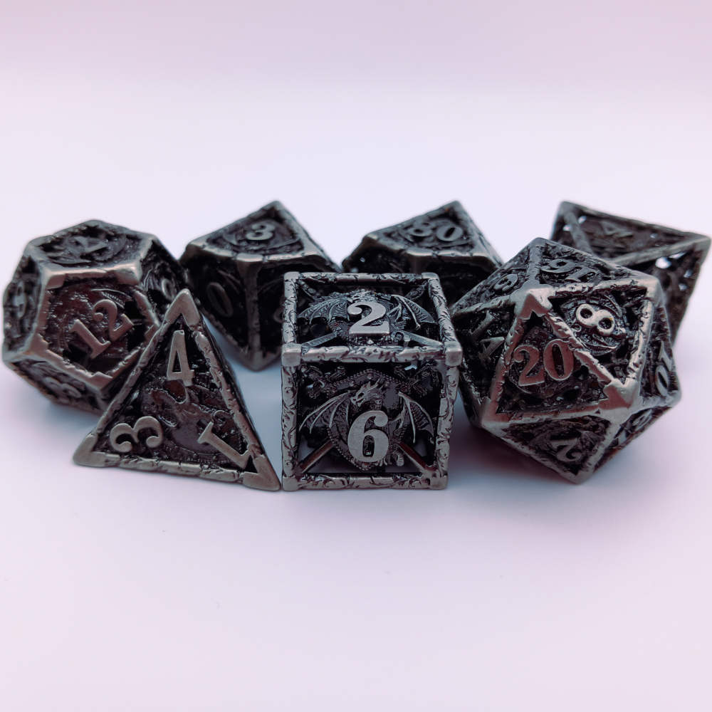 Draconic Guardian Dice silver