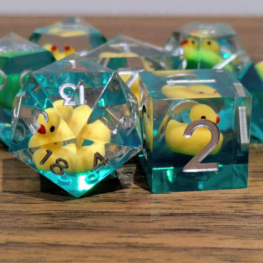 Silver Sharp Edge Duck Dice