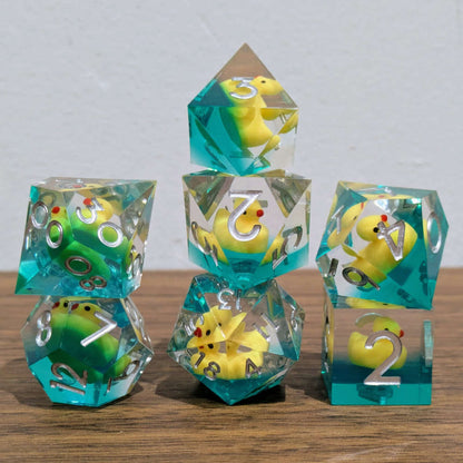 Silver Sharp Edge Duck Dice