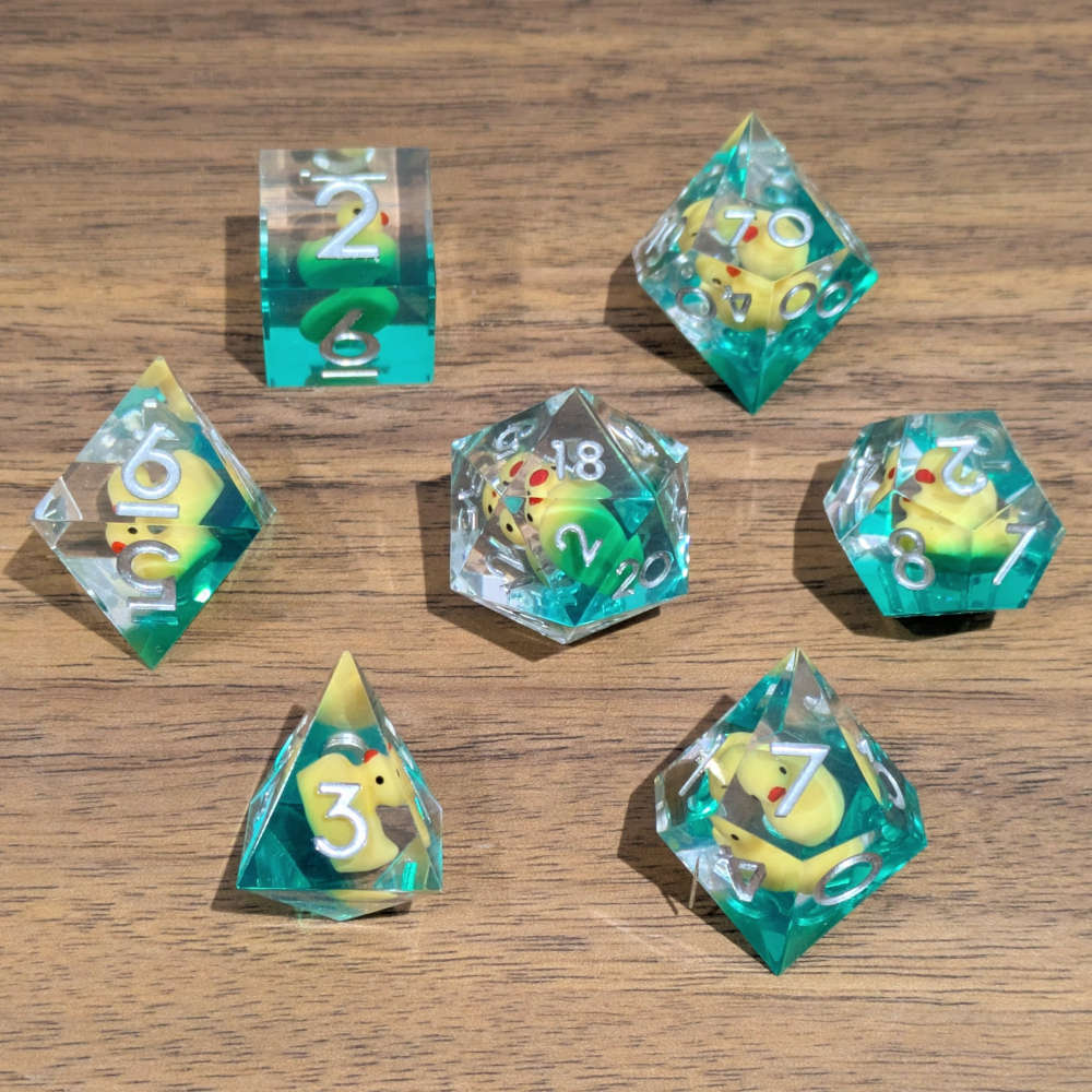 Silver Sharp Edge Duck Dice