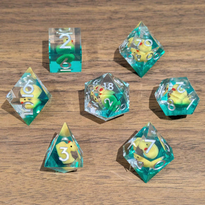 Silver Sharp Edge Duck Dice