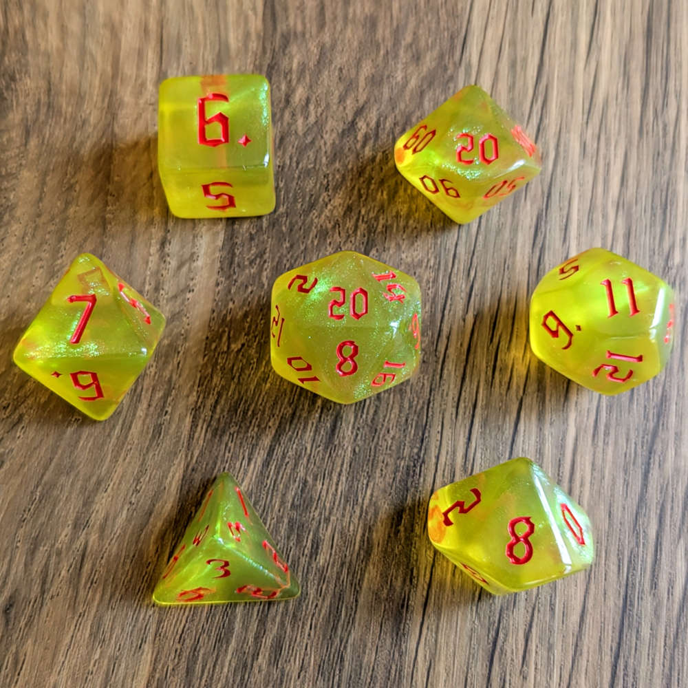 Sinister Sunburst Dice Set