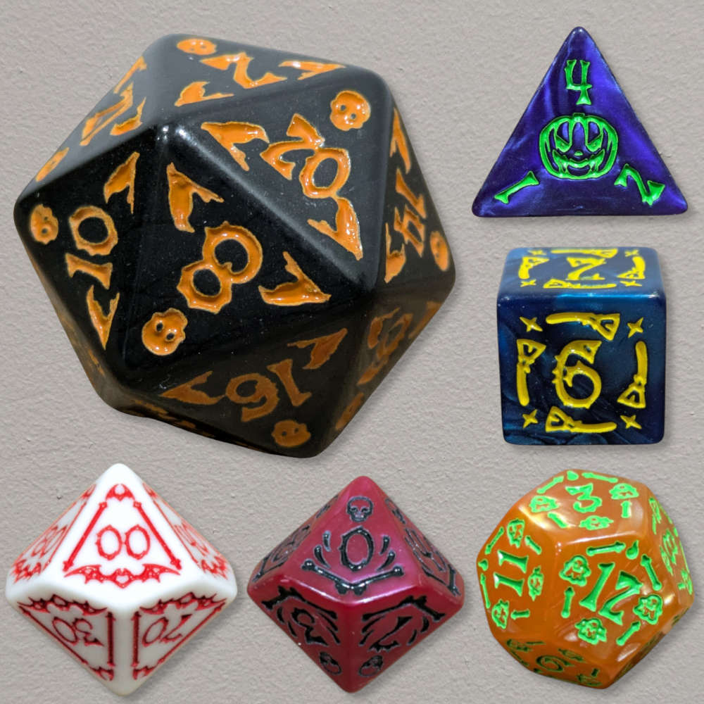 Spooky Scary Skeletons Dice Sets