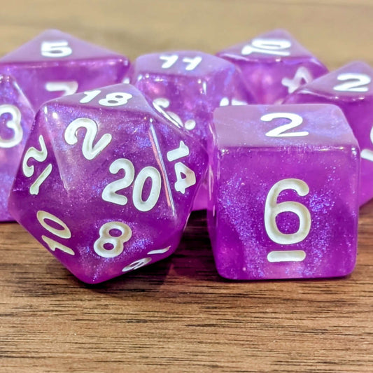 Violet Shimmer Dice