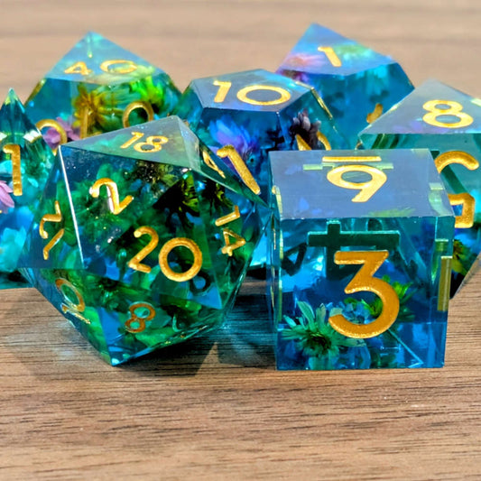 Watery Blossom Sharp Edge Dice